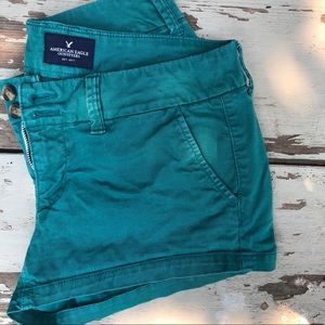 AEO teal shorts